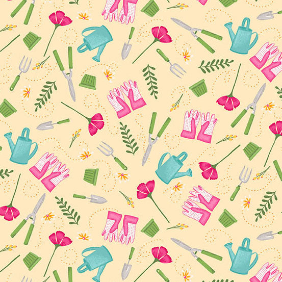 Bloom and Grow Yardage PRE-ORDER: Gardens Grow Peony
