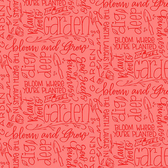 Bloom and Grow Yardage PRE-ORDER: Dig Deep Poppy