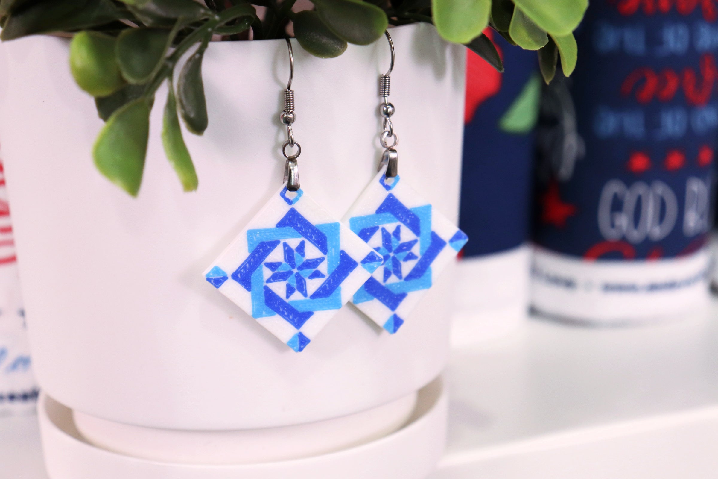 Quilt Block Earrings