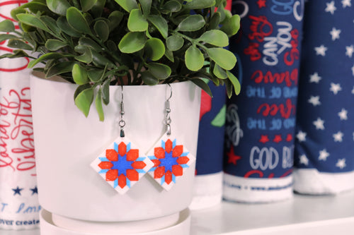 Quilt Block Earrings
