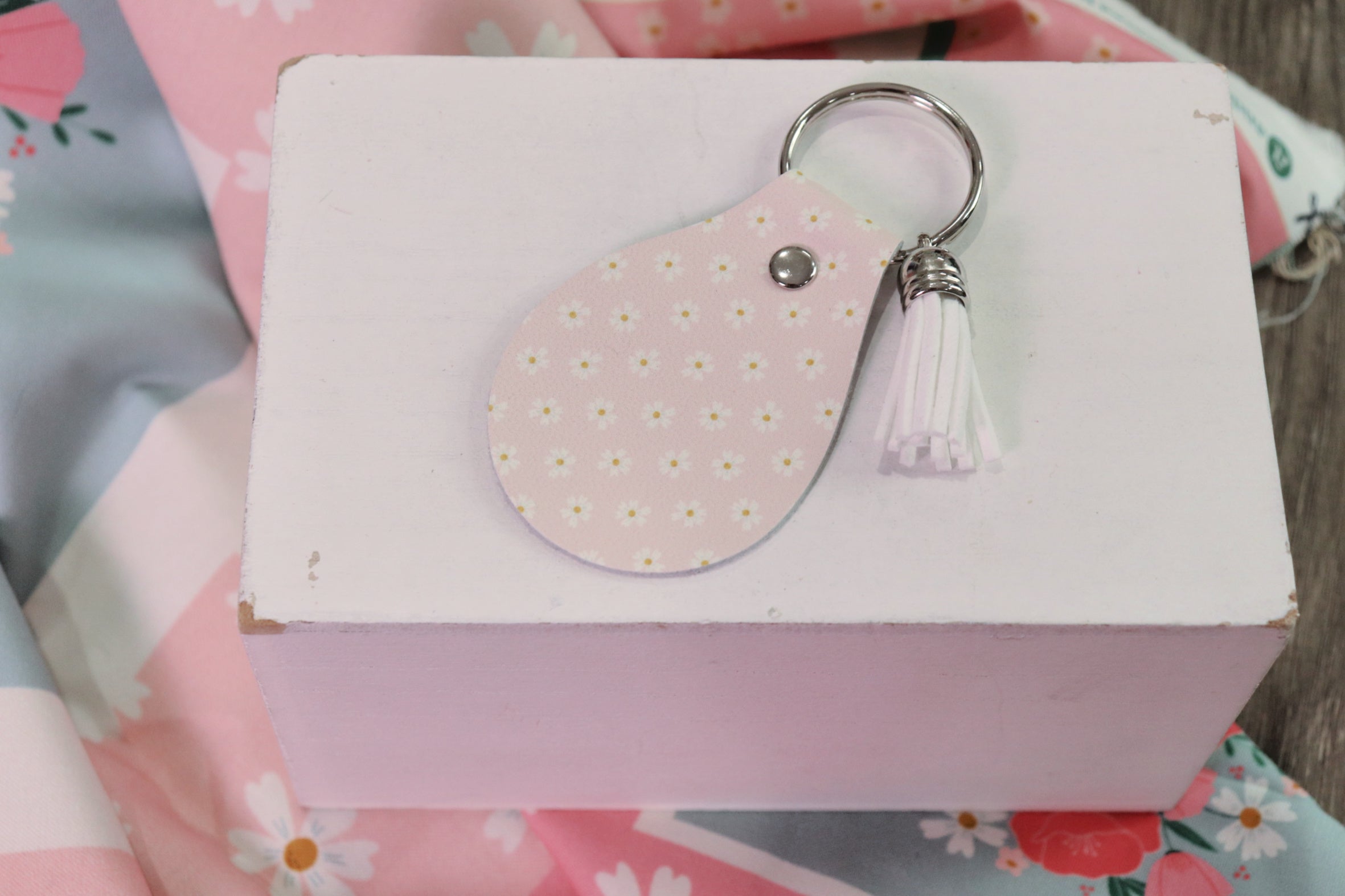 Leather Quilting Keychain