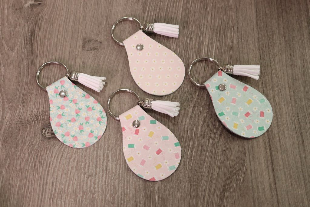 Leather Quilting Keychain
